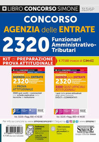 Kit concorso agenzia delle entrate 2320 funzionari amministrativo tributari 3300 quiz delle prove