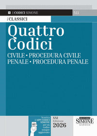 Quattro codici 2026 civile procedura civile penale procedura penale 