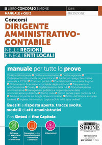Concorsi dirigente amministrativo contabile nelle regioni e negli enti locali - manuale + quiz 