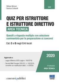 Quiz per istruttore e istruttore direttivo - area tecnica cat. c e d 