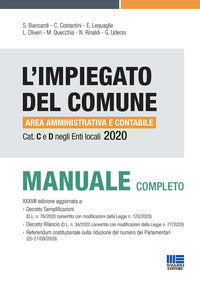 Impiegato del comune - area amministrativa e contabile cat c d negli enti locali 2020 