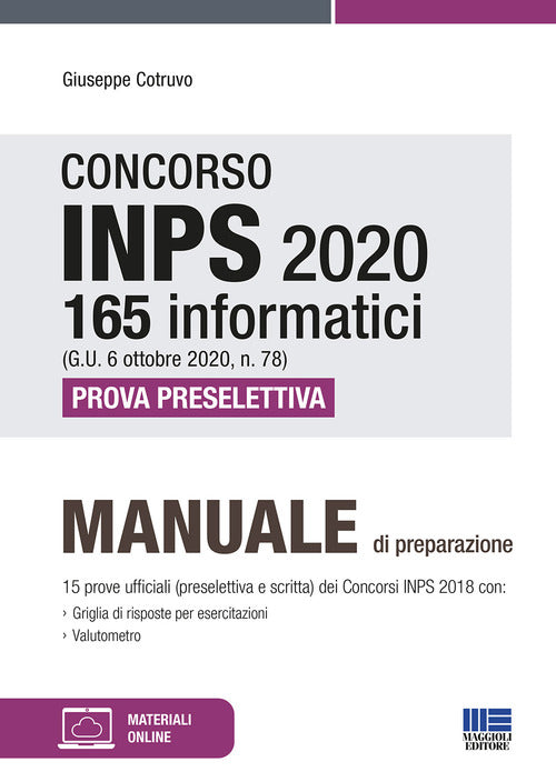 Concorso inps 2020 - 165 informatici prova preselettiva manuale 