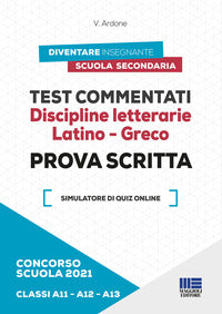 Test commentati discipline letterarie latino greco prova scritta 