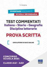 Test commentati italiano storia geografia discipline letterarie prova scritta 