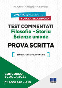 Test commentati filosofia storia. scienze umane - prova scritta 