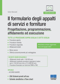 Formulario degli appalti di servizi e forniture - progettazione programmazione affidamento ed 