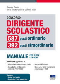 Concorso dirigente scolastico 587 posti ordinario 392 posti straordinario - manuale 