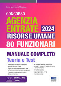 Concorso agenzia entrate 2024 - risorse umane 80 funzionari manuale completo teoria e test 