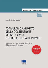 Formulario annotato della costituzione di parte civile e delle altre parti private 