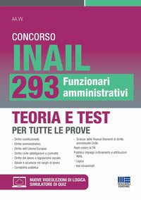 Concorso inail 293 funzionari amministrativi - teoria e test per tutte le prove con videolezioni di 