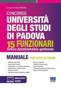 Concorso universita' degli studi di padova 15 funzionari - settore amministrativo gestionale 