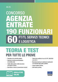 Concorso agenzia entrate 190 funzionari 60 ft / tl servizi tecnici e logistica teoria e test 