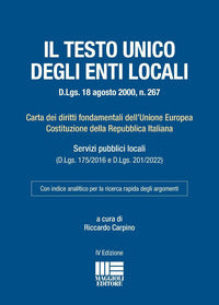 Testo unico degli enti locali d.lgs. 18 agosto 2000, n. 267 carta dei diritti fondamentali 