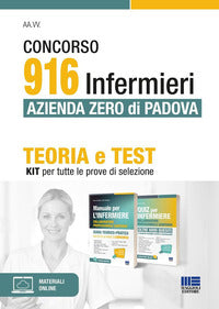 Concorso 916 infermieri azienda zero di padova - kit teoria e test per tutte le prove di selezione. 