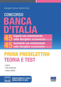 Concorso banca d'italia - 45 esperti con orientamento nelle discipline economiche 