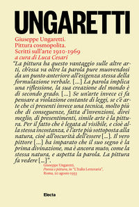 Giuseppe ungaretti - pittura cosmopolita scritti sull'arte 1910 - 1969 
