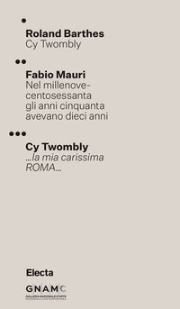 Cy twombly - edizione italiana inglese 