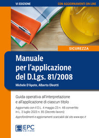 Manuale per l'applicazione del d.l.gs. 81/2008 