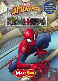 Spiderman maxi box - con 10 figurine 3d di plastica con tappetino di gioco 