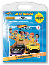 Scaldiamo i motori ! hot wheels let's race albo magico con pennarello svelacolori 