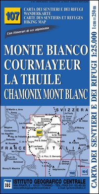 Monte bianco courmayeur chamonix m.b. 1:25000 