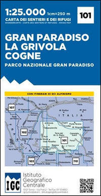 Gran paradiso la grivola cogne 1:25000 