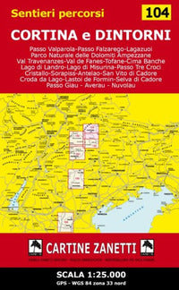 Cortina e dintorni scala 1:25.000 gps - wgs 84 zona 33 nord 