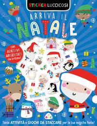 Arriva il natale - sticker luccicosi. 