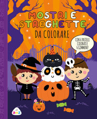 Mostri e streghette da colorare - con 6 gommine con 6 pastelli colorati 
