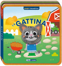 Gattina - baby sbucaditino in feltro 