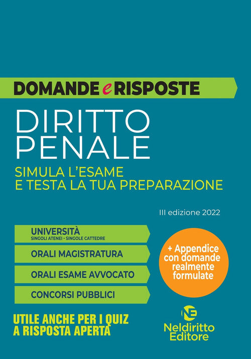 Diritto penale 2022 - domande e risposte 