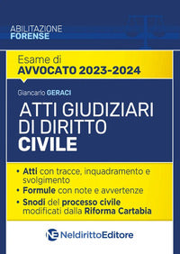 Atti giudiziari di diritto civile - esame di avvocato 2023 - 2024 