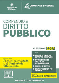 Compendio di diritto pubblico 2024 