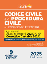 Codice civile e di procedura civile 2025 aggiornato al decreto correttivo cartabia d.lgs. 31 