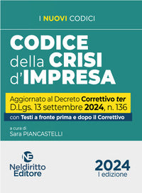 Codice della crisi d'impresa 2024 aggiornato al decreto correttivo ter 