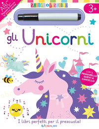Unicorni - scrivo e riscrivo con pennarello 