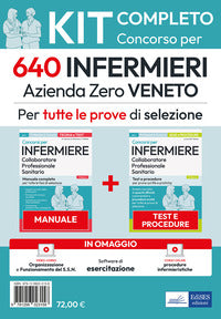 Kit concorso 640 infermieri azienda zero veneto - manuale test corso online 