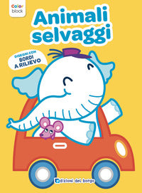 Animali selvaggi - color block disegni con bordi a rilievo 