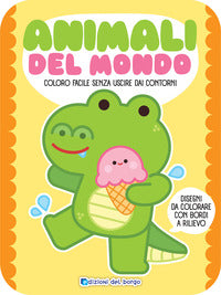 Animali del mondo - coloro facile senza uscire dai contorni 