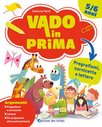 Vado in prima - pregrafismi cornicette e lettere 