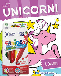 Unicorni con 6 pennarelli jumbo carioca 