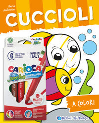 Cuccioli con 6 pennarelli jumbo carioca 