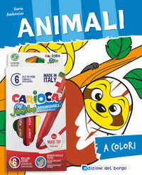 Animali con 6 pennarelli jumbo carioca 