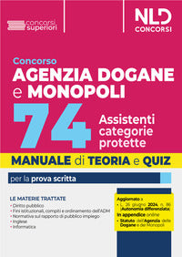 Concorso agenzia dogane e monopoli 74 assistenti categorie protette 