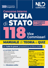 Concorso interno polizia di stato 118 vice commissari manuale di teoria e quiz 