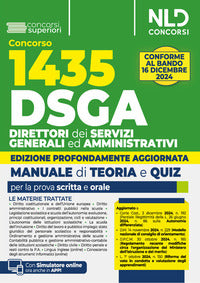 Concorso dsga 1435 direttori dei servizi generali ed amministrativi - manuale e quiz 