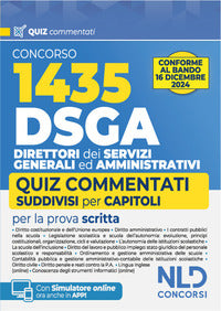Concorso dsga 1435 direttori dei servizi generali ed amministrativi - quiz commentati suddivisi per 