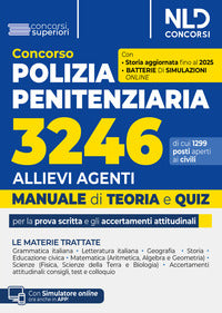 Concorso 3246 allievi agenti polizia penitenziaria - manuale con teoria + quiz 