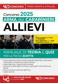 Concorso arma dei carabinieri allievi 2025 manuale + quiz con simulatore online 