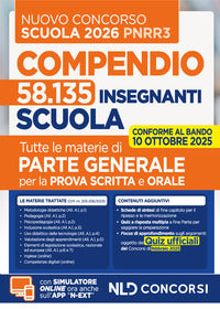 Concorso scuola pnrr3 2025 compendio di parte generale per tutte le materie della prova scritta 
